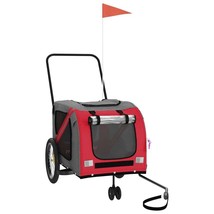 vidaXL Pet Bike Trailer Red Oxford Fabric Small Durable - €175,00 EUR