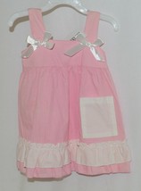 SK Spunky Kids Pink White Ruffle Sun Dress Size 80cm or 1 to 2 Year Old - £12.01 GBP