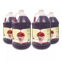4 Packs Sno Kone Syrup, Cherry (1gal / pk) - $120.00