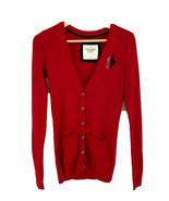 New Abercrombie &amp; Fitch Women Red V-neck Button Long Sleeve Sweater Card... - £35.29 GBP