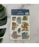 American Greetings Vintage Puffy Stickers NOS 90s Graduation Animals Vinyl - $473.24 MXN