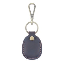 Vintage Leather Access Card Holder Keychain Round Water Drop Access Cards Protec - £17.37 GBP