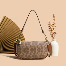 Hong Kong Style Soft Leather Old Flower Underarm Bag French Shoulder Bag... - £34.37 GBP