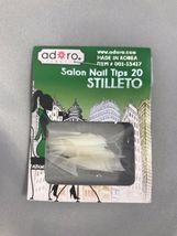 ADORO SALON NAIL TIPS 20 STILETTO NATURAL STYLE MADE IN KOREA 20 NAIL TIPS - $1.00