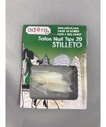 ADORO SALON NAIL TIPS 20 STILETTO NATURAL STYLE MADE IN KOREA 20 NAIL TIPS - $1.00
