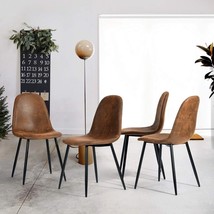 Cozycasa Dining Chairs Set Of 40 Modern Mid Century Accent Chairs In Dark Brown - £148.30 GBP