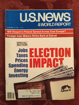 U S News World Report Magazine November 10 1980 Presidential Election Impact - £11.26 GBP