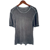 LULULEMON Athletic Tee Washed Gray Distressed T-Shirt Size Med - $460.39 MXN