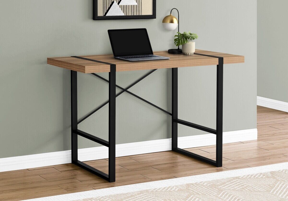 Primary image for Monarch Specialties I 7657 48 in. Metal Computer Desk, Light Reclaimed Wood 