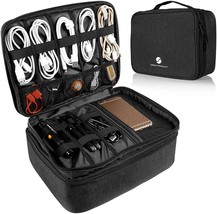 Travel Electronics Organizer, Waterproof Cable Organizer Bag for Electronic - £30.45 GBP