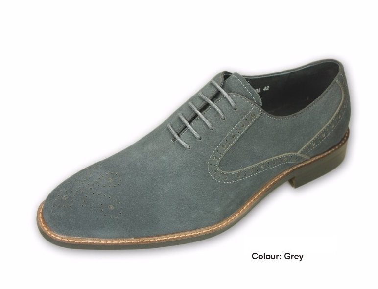 Men,s Handmade Classic Style Real Grey Suede Formal Shoes Men leather shoes