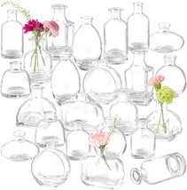 Bud Vases Set Of 24, Glass Bud Vases In Bulk, Clear Bud Vases For Center... - $51.99