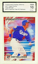 Graded 10 Cody Bellinger Rookie Refractor 2017 Topps Chrome Freshman Flash FF-5 - £314.61 GBP