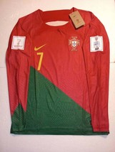 Cristiano Ronaldo Portugal 2022 World Cup Match Home Long Sleeve Soccer Jersey - £103.02 GBP