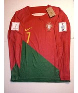 Cristiano Ronaldo Portugal 2022 World Cup Match Home Long Sleeve Soccer ... - $110.00