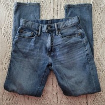 Gap 1969 Standard Fit Straight Leg Med Wash Denim Blue Jeans Unisex Sz 28 X 30 - $23.74