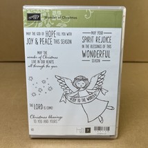 Stampin up Wonder of Christmas Rubber Stamp Set Angel Peace Joy Spirit Rejoice - £23.59 GBP