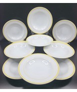11 Williams Sonoma Brasserie Yellow Large Rim Soup Bowls Set 9&quot; Dishes J... - $227.57