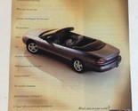 1997 Chrysler Sebring Print Ad vintage Pa6 - £6.31 GBP