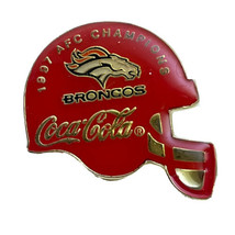 1997 Denver Broncos AFC Champions Coca-Cola 80s NFL Football Lapel Hat Pin - £8.93 GBP