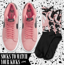 Splatter Socks For N Sb Zoom Blazer Mid Skate Pink Salt Shirt - £16.64 GBP