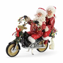 NEW RARE Dept 56 Possible Dreams Christmas Santa and Mrs. Claus Chopper ... - £149.45 GBP