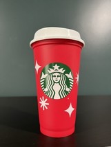 Starbucks 2022 Reusable Hot Cup 16oz  Xmas Grande “Red Cup” Holiday - £7.91 GBP
