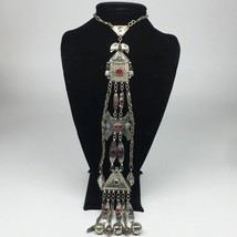 139g, 20&quot; Turkmen Necklace Pendant Long Necktie Old Vintage Gold-Gilded,TN377 - £63.26 GBP