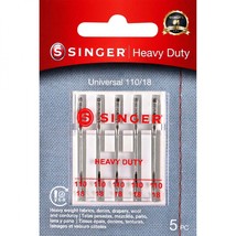 Singer Heavy Duty Sewing Machine Needle Size 18/110 5ct - £7.01 GBP