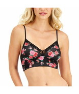 INC International Concepts Womens Lace Trim Bralette Black Floral Large - $23.01 CAD