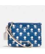 Coach Bold Flower Small Wristlet (Blue/White)  (F53152) NWT - $42.05