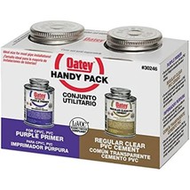 Oatey 30246 PVC Regular Cement and 4-Ounce NSF Purple Primer Handy Pack - $23.35