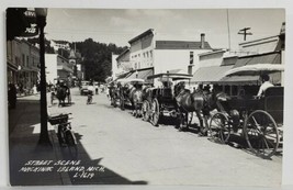 Mackinac Island Michigan Street Scene RPPC c1950s Postcard T11 - $5.95