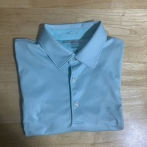 Greg  Norman Men&#39;s Aqua Green Solid Golf Polo Shirt Size XL Play Dry Logo - $212.30 MXN
