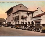 Masonic Temple Street View Santa Barbara CA Hand Colored Albertype Postc... - $58.36