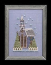 SALE! Complete Xstitch Materials NC161 Little Snowy Lavender Church by Nora Corb - $52.46+