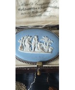 Spilla antica vintage anni &#39;40 in legno di zeppa blu argento con marchio... - $87.95