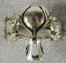 1 Deluxe Cross Skull Head Silver Biker Ring BR194 Mens Jewelry Rings New Crosses - £9.86 GBP