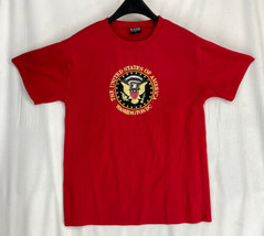 USA Presidential Seal Embroidered Red T-shirt Men&#39;s Adult Unisex Large - £12.12 GBP