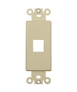 One Port Decorative Data Comm Frame For Keystone Modular Inserts White (... - $7.77