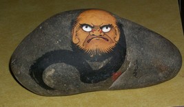Ooak Aceo Hand Painted Stone Rock Chinese 8 Immortal Japanese Sumo Samurai Folk - £131.48 GBP
