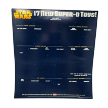 Star Wars Burger King Super-D Toys DIsplay Poster Little Tikes Promo Mat... - £19.21 GBP