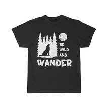 Men&#39;s Wild and Wander T-Shirt: Wolf Howling at the Moon Graphic Tee - £15.35 GBP+