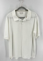 Columbia Mens Polo Shirt Size XL White Cotton Short Sleeve Collared - $24.75