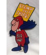 Vintage BUD MAN Anheuser-Busch Budweiser Beer Promo STICKER Decal 1970&#39;s... - €17,18 EUR