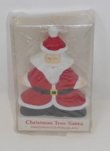 Department 56 Christmas Tree Santa Hand-painted Porcelain Ornament RARE - £12.57 GBP