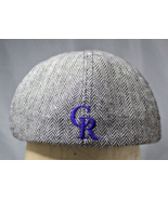 Colorado Rockies CR Baseball Newsboys Hat Cap Gray Fitted One Size Melon... - £11.28 GBP