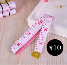 New Lot Of 10 Tailor Tape Measures White Pink Durable Soft Measuring Tape Sewing - £6.99 GBP
