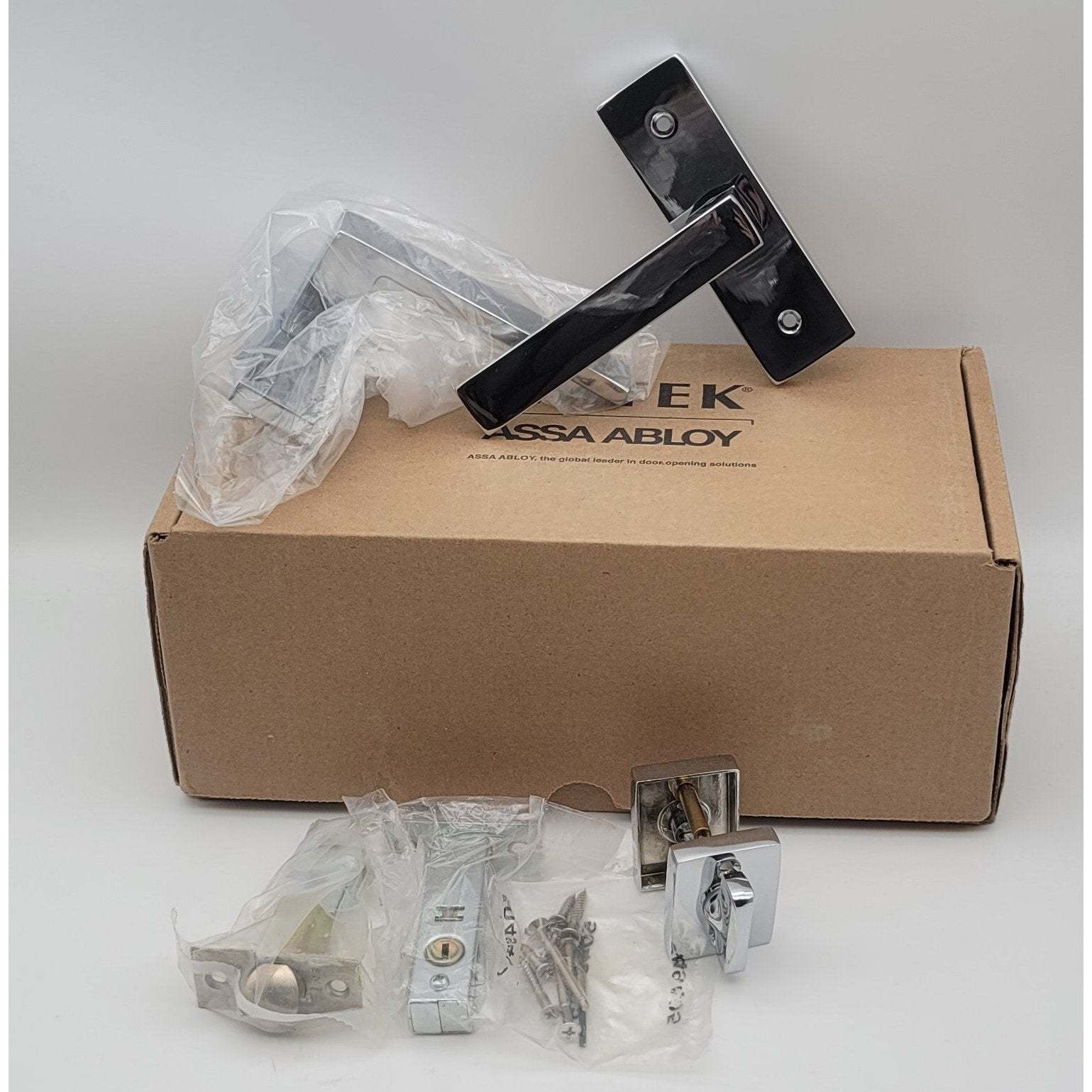 Emtek Privacy Set with 1.5 x 5 Stretto Rosette, Dumont Levers, and Thumb... - $89.10