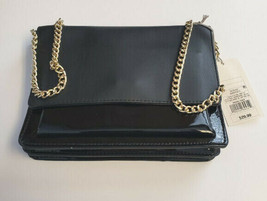 A New Day Women&#39;s Chain Flap Crossbody Handbag Black NWT Casual Date Teen - £7.85 GBP